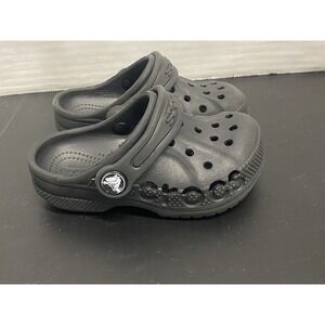 Crocs Black Baby Clog Shoes 7C